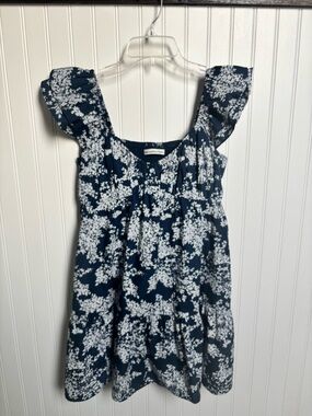 Abercrombie & Fitch Navy and White Floral Sundress